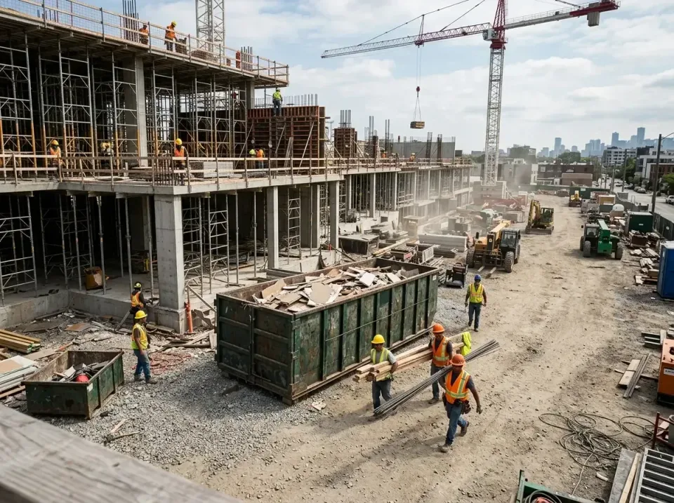 commercial-construction-site-w-002 — frequently asked questions, Low Cost Construction Dumpster Rental in Minnetrista, MN